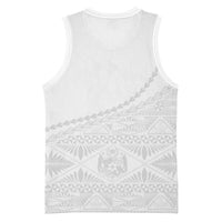 Tonga White Sunday Fakame Basketball Jersey Tokelaufeletoa Kupesi LT7 - Polynesian Pride