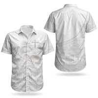 Tonga White Sunday Fakame Couples Matching Puletasi and Hawaiian Shirt Tokelaufeletoa Kupesi LT7 - Polynesian Pride