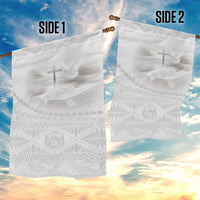 Tonga White Sunday Fakame Garden Flag Tokelaufeletoa Kupesi LT7 - Polynesian Pride