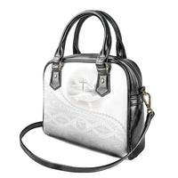 Tonga White Sunday Fakame Shoulder Handbag Tokelaufeletoa Kupesi LT7 - Polynesian Pride