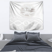Tonga White Sunday Fakame Tapestry Tokelaufeletoa Kupesi LT7 - Polynesian Pride