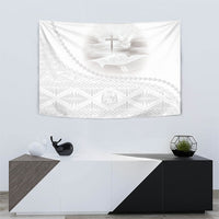Tonga White Sunday Fakame Tapestry Tokelaufeletoa Kupesi LT7 - Polynesian Pride