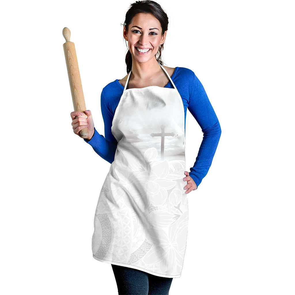 Niue White Sunday Tapu Fanau Apron Fiti Pua Mix Hiapo Tapa LT7 - Polynesian Pride