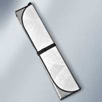 Niue White Sunday Tapu Fanau Auto Sun Shade Fiti Pua Mix Hiapo Tapa LT7 - Polynesian Pride