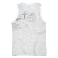 Niue White Sunday Tapu Fanau Basketball Jersey Fiti Pua Mix Hiapo Tapa LT7 - Polynesian Pride