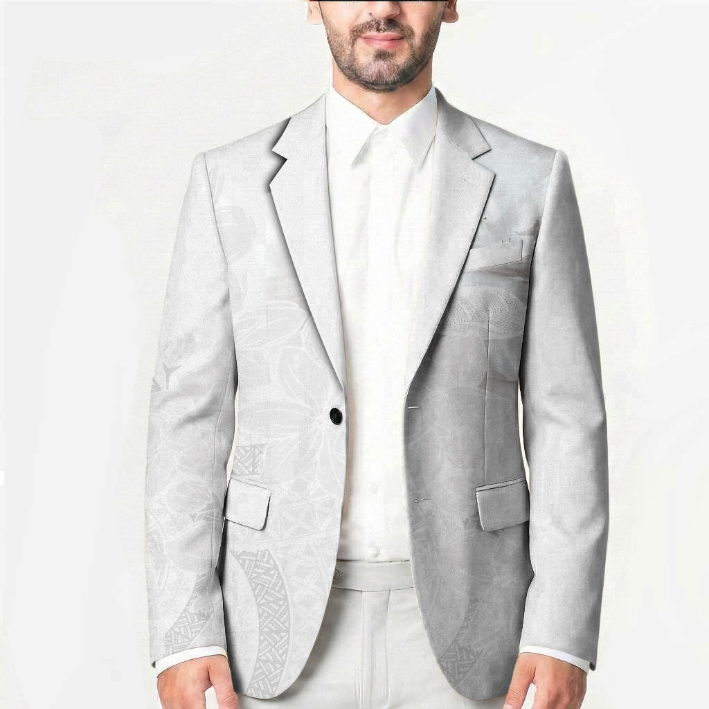 Niue White Sunday Tapu Fanau Blazer Fiti Pua Mix Hiapo Tapa LT7 - Polynesian Pride