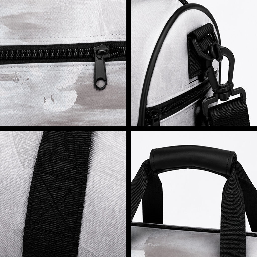 Niue White Sunday Tapu Fanau Duffle Bag Fiti Pua Mix Hiapo Tapa