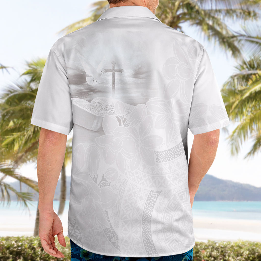 Niue White Sunday Tapu Fanau Hawaiian Shirt Fiti Pua Mix Hiapo Tapa LT7 - Polynesian Pride