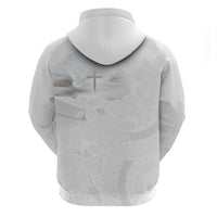 Niue White Sunday Tapu Fanau Hoodie Fiti Pua Mix Hiapo Tapa LT7 - Polynesian Pride