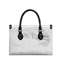 Niue White Sunday Tapu Fanau Leather Bag Fiti Pua Mix Hiapo Tapa LT7 - Polynesian Pride