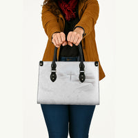Niue White Sunday Tapu Fanau Leather Bag Fiti Pua Mix Hiapo Tapa LT7 - Polynesian Pride