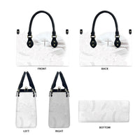 Niue White Sunday Tapu Fanau Leather Bag Fiti Pua Mix Hiapo Tapa LT7 - Polynesian Pride