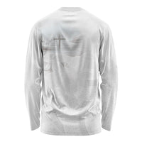 Niue White Sunday Tapu Fanau Long Sleeve Shirt Fiti Pua Mix Hiapo Tapa LT7 - Polynesian Pride