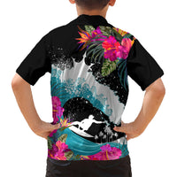 Hawaii Surfing Kid Hawaiian Shirt Triple Crown Rides The Waves LT7 - Polynesian Pride