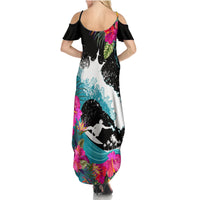 Hawaii Surfing Summer Maxi Dress Triple Crown Rides The Waves LT7 - Polynesian Pride