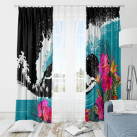 Hawaii Surfing Window Curtain Triple Crown Rides The Waves LT7 - Polynesian Pride
