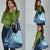 Samoa Siapo Mamanu Grocery Bag Plumeria Navy Blue Motifs
