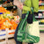 Samoa Siapo Mamanu Grocery Bag Plumeria Emerald Motifs