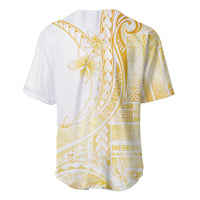 Samoa Siapo Mamanu Baseball Jersey Plumeria Fancy Gold Motifs LT7 - Polynesian Pride
