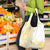 Samoa Siapo Mamanu Grocery Bag Plumeria Fancy Gold Motifs