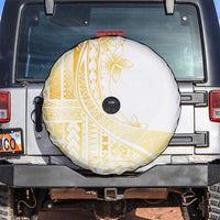 Samoa Siapo Mamanu Spare Tire Cover Plumeria Fancy Gold Motifs LT7 Gold - Polynesian Pride