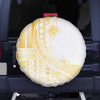 Samoa Siapo Mamanu Spare Tire Cover Plumeria Fancy Gold Motifs LT7 - Polynesian Pride