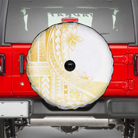 Samoa Siapo Mamanu Spare Tire Cover Plumeria Fancy Gold Motifs LT7 - Polynesian Pride
