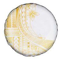 Samoa Siapo Mamanu Spare Tire Cover Plumeria Fancy Gold Motifs LT7 - Polynesian Pride