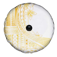 Samoa Siapo Mamanu Spare Tire Cover Plumeria Fancy Gold Motifs LT7 - Polynesian Pride