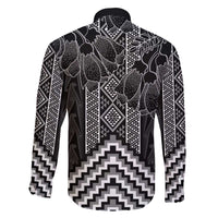 Aotearoa Taniko Pattern Family Matching Off The Shoulder Long Sleeve Dress and Hawaiian Shirt Poutama Mix Kowhai Flowers