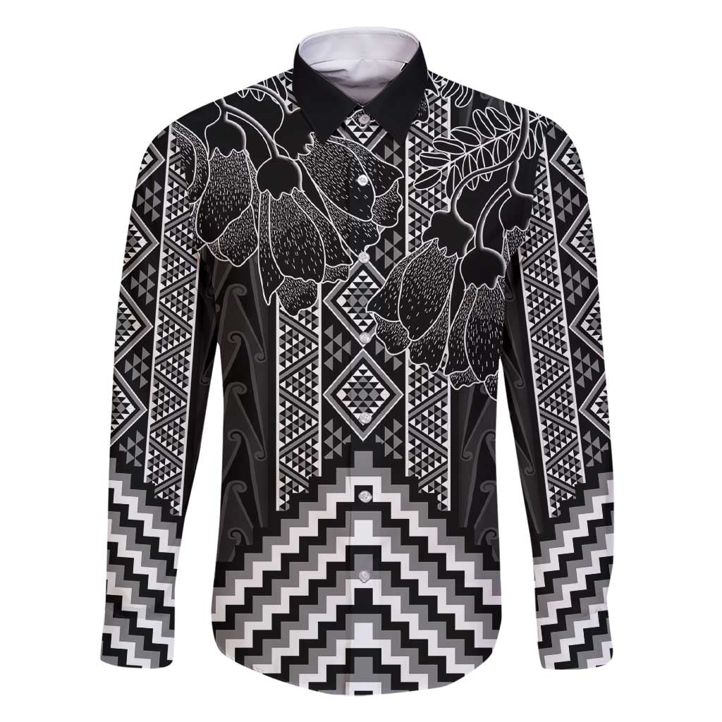 Aotearoa Taniko Pattern Family Matching Short Sleeve Bodycon Dress and Hawaiian Shirt Poutama Mix Kowhai Flowers