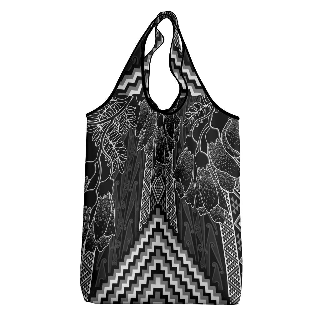 Aotearoa Taniko Pattern Grocery Bag Poutama Mix Kowhai Flowers