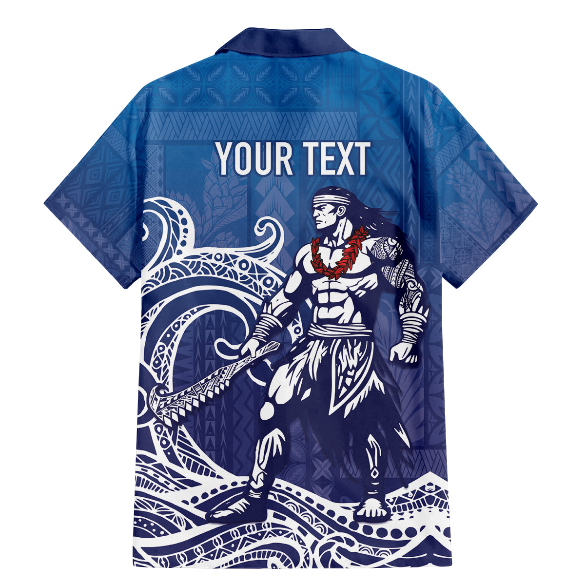 Samoa Manuia le Aso Tuto'atasi Siapo Motif Family Matching Mermaid Dress and Hawaiian Shirt Warrior with Nifo Oti