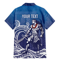 Samoa Manuia le Aso Tuto'atasi Siapo Motif Family Matching Mermaid Dress and Hawaiian Shirt Warrior with Nifo Oti