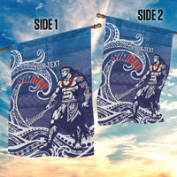 Samoa Manuia le Aso Tuto'atasi Siapo Motif Garden Flag Warrior with Nifo Oti LT7 - Polynesian Pride