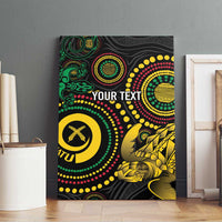 Vanuatu Personalized Aboriginal Arts Canvas Wall Art Turtle and Iguana Special - Polynesian Pride