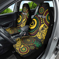 Vanuatu Personalized Aboriginal Arts Car Seat Cover Turtle and Iguana Special - Polynesian Pride