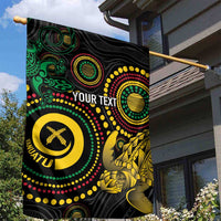 Vanuatu Personalized Aboriginal Arts Garden Flag Turtle and Iguana Special - Polynesian Pride