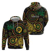 Vanuatu Personalized Aboriginal Arts Hoodie Turtle and Iguana Special LT7 - Polynesian Pride