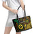 Vanuatu Personalized Aboriginal Arts Leather Tote Bag Turtle and Iguana Special - Polynesian Pride