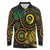 Vanuatu Personalized Aboriginal Arts Long Sleeve Polo Shirt Turtle and Iguana Special - Polynesian Pride