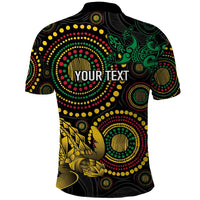 Vanuatu Personalized Aboriginal Arts Polo Shirt Turtle and Iguana Special LT7 - Polynesian Pride