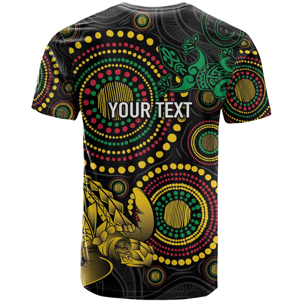 Vanuatu Personalized Aboriginal Arts T Shirt Turtle and Iguana Special - Polynesian Pride