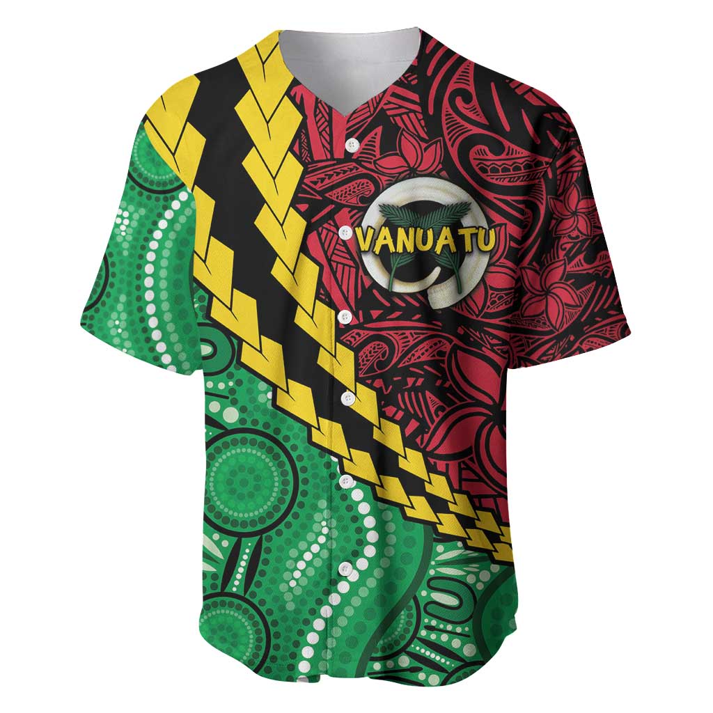 Vanuatu Personalized Tribal Baseball Jersey Aboriginal Inspired Mix Style - Polynesian Pride