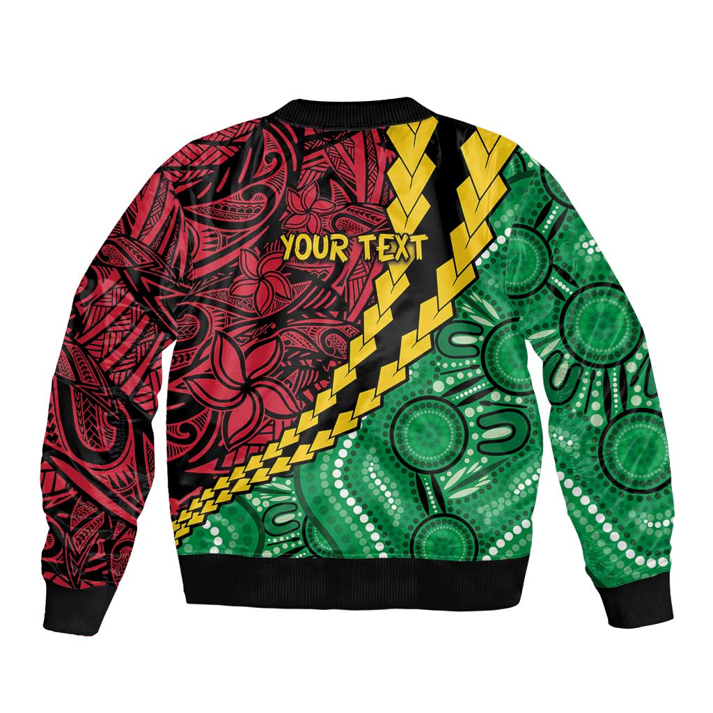 Vanuatu Personalized Tribal Bomber Jacket Aboriginal Inspired Mix Style - Polynesian Pride