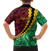 Vanuatu Personalized Tribal Family Matching Summer Maxi Dress and Hawaiian Shirt Aboriginal Inspired Mix Style LT7 - Polynesian Pride