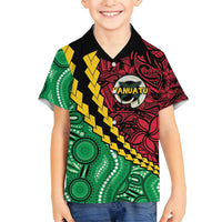 Vanuatu Personalized Tribal Family Matching Summer Maxi Dress and Hawaiian Shirt Aboriginal Inspired Mix Style LT7 Son's Shirt Colorful - Polynesian Pride