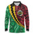 Vanuatu Personalized Tribal Long Sleeve Polo Shirt Aboriginal Inspired Mix Style - Polynesian Pride