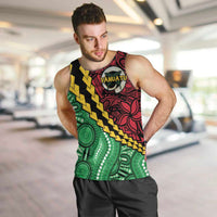 Vanuatu Personalized Tribal Men Tank Top Aboriginal Inspired Mix Style - Polynesian Pride