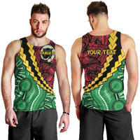 Vanuatu Personalized Tribal Men Tank Top Aboriginal Inspired Mix Style - Polynesian Pride